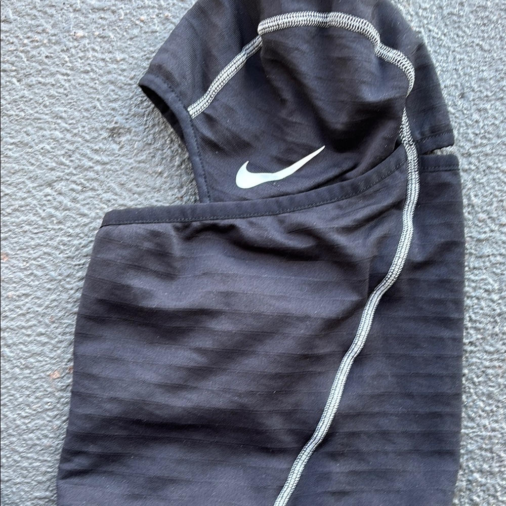 Nike Kids Black Joggers with White Stitching